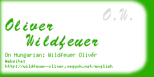 oliver wildfeuer business card